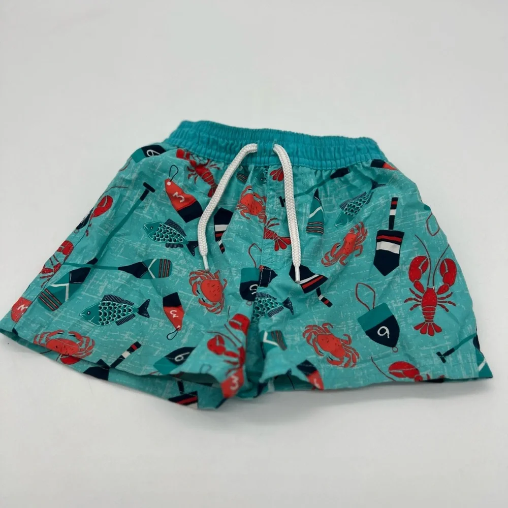 Floatimini Toddler Swim Trunks Green 24 Months Crabs